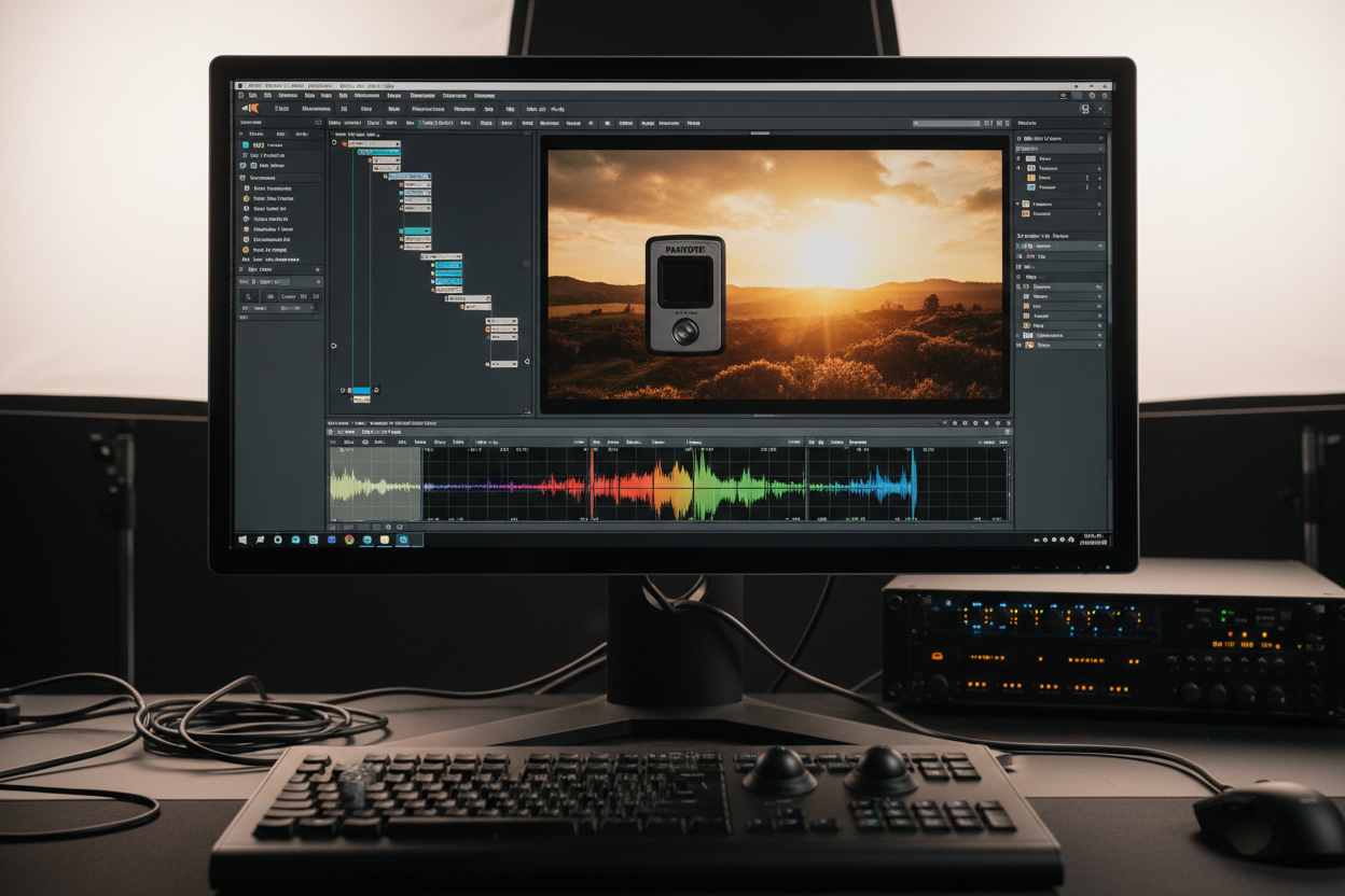 Premium Editing Workstation - Calibrated 4K Monitor Detail