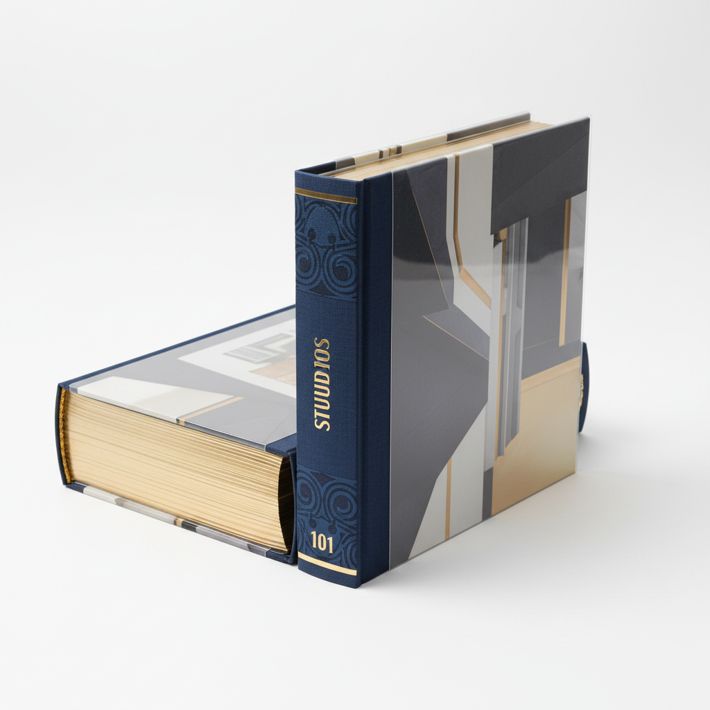 101 Studios Filmmaker's Coffee Table Book - Spine Detail with Gold Trim