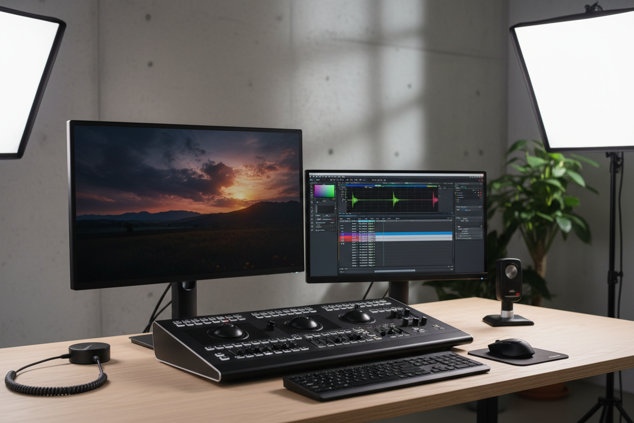 Premium Editing Workstation - Dual Monitor Setup